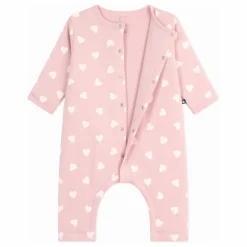 Petit Bateau Combinaison Cœurs Coton Ouatiné | Rose pâle