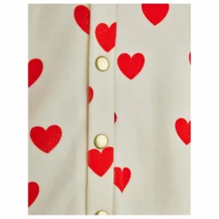 Mini Rodini Combinaison Cœurs Velours Coton Bio | Blanc