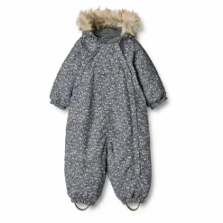 Enfant Wheat Combinaisons|Premières Tenues|Combinaison de Ski Fleurie Façon Fourrure Matières Recyclées Nickie |