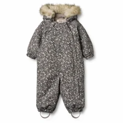 Clearance Wheat Combinaison de Ski Nicki Fleurie Fibres Recyclées | Gris foncé