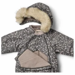 Clearance Wheat Combinaison de Ski Nicki Fleurie Fibres Recyclées | Gris foncé