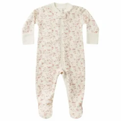 Hot Quincy Mae Combinaison Fleurie Coton Bio | Ivoire