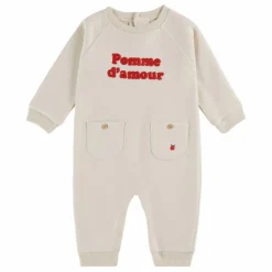 Discount Emile et Ida Combinaison Pomme d'Amour Coton Bio | Ecru