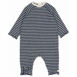 Online Búho Combinaison Rayures Soft | Bleu marine