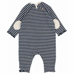 Online Búho Combinaison Rayures Soft | Bleu marine