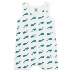 Clearance Petit Bateau Combishort Boule Coton Bio | Ecru