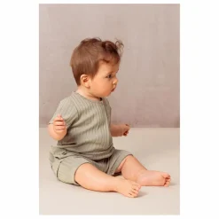 Studio Bohème Combishort Coton Bio | Vert de gris New