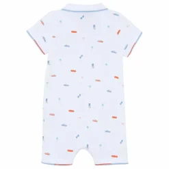 Clearance Tartine et Chocolat Combishort Motif Voiture | Blanc