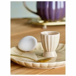 Sale Bloomingville Coquetier en grès Latina | Ivoire