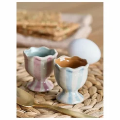 Bloomingville Coquetiers en grès Willa - Set de 2 Multicolore Outlet