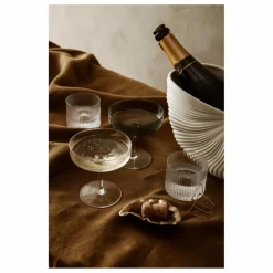 Best Ferm Living Coupes à champagne Ripple - Set de 2 | Gris
