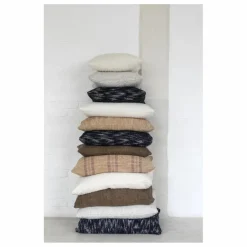 Serax Coussin à rayures en lin | Ocre