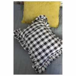 Barnabé aime le café Coussin à volant | Noir Discount