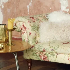 Clearance Maison de Vacances Coussin basic en peau de chèvre du Tibet | Ocre