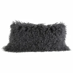 Maison de Vacances Coussin basic en peau de chèvre du Tibet | Charbon