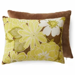 New HKliving Coussin brodé Daisy | Vert anis