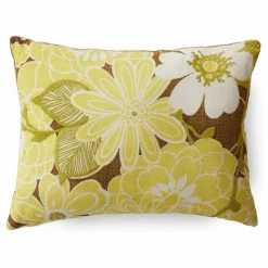 New HKliving Coussin brodé Daisy | Vert anis