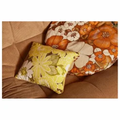 New HKliving Coussin brodé Daisy | Vert anis