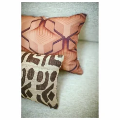 Discount HKliving Coussin en laine et soie | Marron