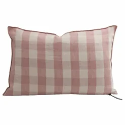 Maison de Vacances Coussins|Coussin en lin lavé Vichy Cottage |