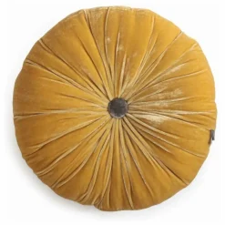 Outlet Le Monde Sauvage Coussin en velours de soie Goa | Jaune