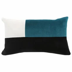 Maison Sarah Lavoine Coussin en velours Echec et mat | Bleu Sarah Hot