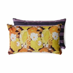 HKliving Coussin imprimé Bloom | Jaune Hot