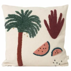 Ferm Living Kids Coussin palmier | Blanc Online