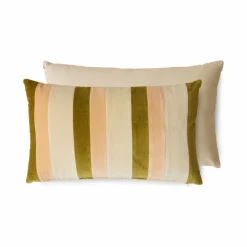 HKliving Coussin rayé en velours |
