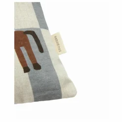 Discount Nobodinoz Coussin rectangulaire Cheval Vibes - Lin Français | Bleu