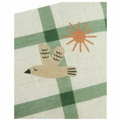 Enfant Nobodinoz Coussin rectangulaire Oiseau Vibes - Lin Français |