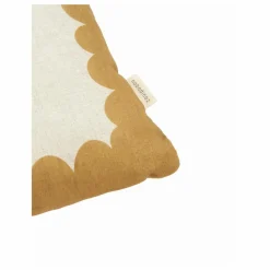 Clearance Nobodinoz Coussin rectangulaire Vibes - Lin Français | Jaune moutarde