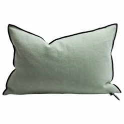 Maison de Vacances Coussins|Coussin Vice Versa Black Line en lin stone washed |
