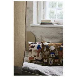 Online Ferm Living Kids Coussin Village | Blanc cassé