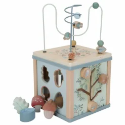 Little Dutch Jouets D'Éveil|Jouets D'Éveil|Cube d'activités en bois FSC - Forest Friends