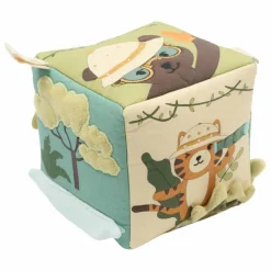 Fabelab Jouets D'Éveil|Jouets D'Éveil|Cube d'activités sensorielles - Safari