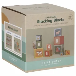 Little Dutch Cubes à empiler en carton FSC - Little Farm Multicolore