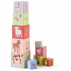 Kid's Concept Jouets D'Éveil|Jouets D'Éveil|Cubes à empiler en carton AIDEN