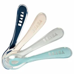 Discount Béaba Cuillère 2ème âge soft en silicone - Lot de 4 Multicolore