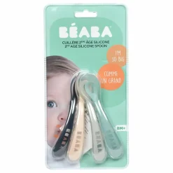 Discount Béaba Cuillère 2ème âge soft en silicone - Lot de 4 Multicolore