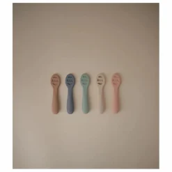 Sale Mushie Cuillères bébé en silicone | Bleu