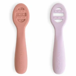 Mushie Cuillères bébé en silicone | Lilas tLilas Sale