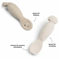 Done by deer Premiers Repas|Puériculture|Cuillères d'apprentissage Tiny Farm - Set de 2 |