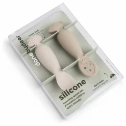 Done by deer Premiers Repas|Puériculture|Cuillères d'apprentissage Tiny Farm - Set de 2 |