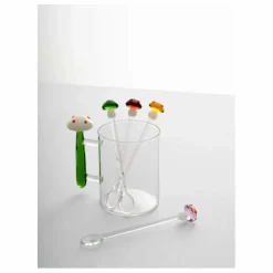Ichendorf Milano Cuillères en verre Mushroom - Set de 2 | Rouge Clearance
