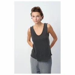 Clearance American Vintage Débardeur Col U Sonoma | Noir