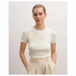 Discount Bompard Débardeur Côtelé | Crème