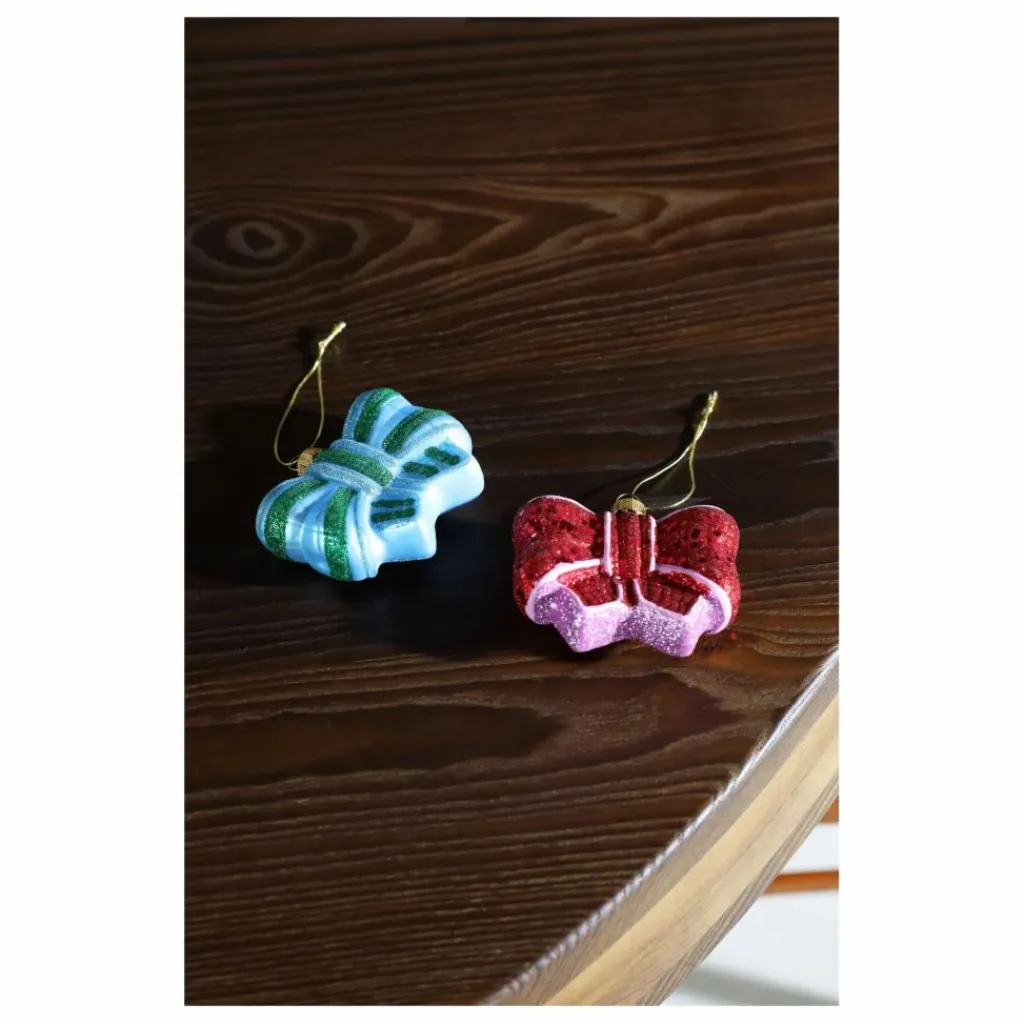 &Klevering Décoration de Noël Nœud | Bleu Discount