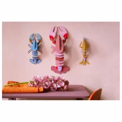 Studio Roof Décoration murale Deluxe Homard | Rose New