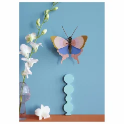 New Studio Roof Décoration murale Papillon Gold Rim Multicolore